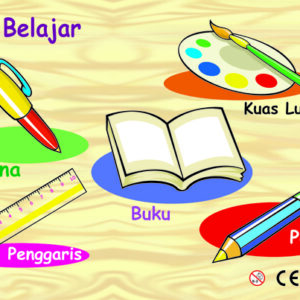 Puzzle stiker seri  alat belajar — mainan kayu edukatif Nobie Toys