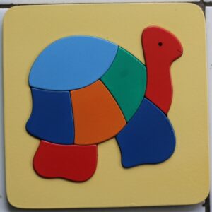 Puzzle Cat 17x17 cm Kura Kura — mainan kayu edukatif Nobie Toys