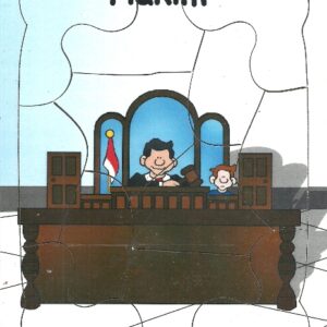 Puzzle Stiker Profesi Hakim — mainan kayu edukatif Nobie Toys