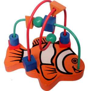 Alur Kawat 2 karakter kecil Ikan — mainan kayu edukatif Nobie Toys