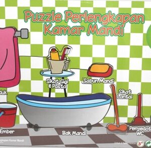 Puzzle Stiker Perlengkapan Kamar Mandi — mainan kayu edukatif Nobie Toys