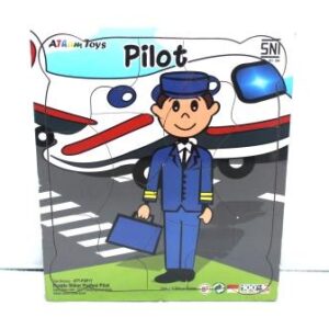 Puzzle Stiker Profesi Pilot — mainan kayu edukatif Nobie Toys