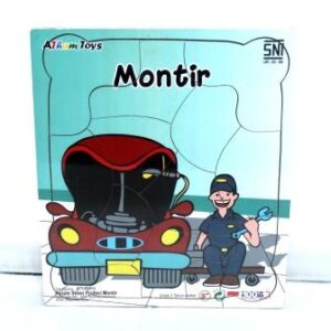 Puzzle Stiker Profesi Montir — mainan kayu edukatif Nobie Toys