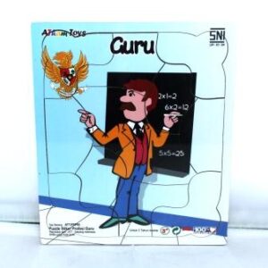 Puzzle Stiker Profesi Guru — mainan kayu edukatif Nobie Toys