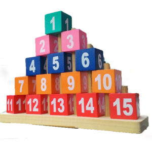 Piramida Kubus Angka — mainan kayu edukatif Nobie Toys