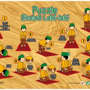 Puzzle Stiker Sholat Laki Laki — mainan kayu edukatif Nobie Toys