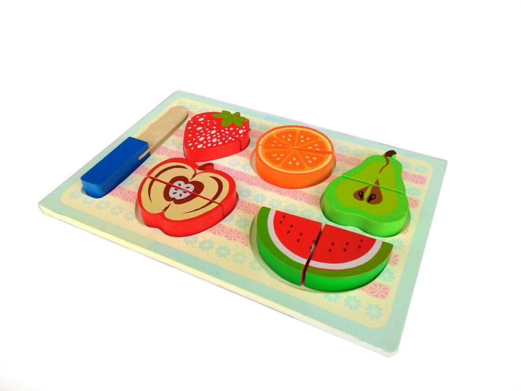 Puzzle Chunky Buah Potong — mainan kayu edukatif Nobie Toys
