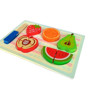 Puzzle Chunky Buah Potong — mainan kayu edukatif Nobie Toys