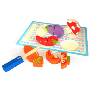 Puzzle Chunky Sayur Potong — mainan kayu edukatif Nobie Toys