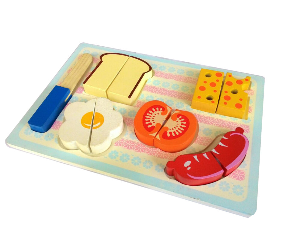 Puzzle Chunky Roti Potong — mainan kayu edukatif Nobie Toys