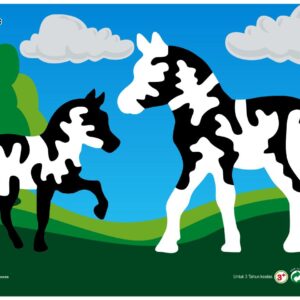 Puzzle Gambar Zebra — mainan kayu edukatif Nobie Toys