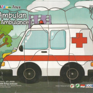 Puzzle Stiker Ambulan 17x20 — mainan kayu edukatif Nobie Toys