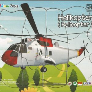 Puzzle Stiker Helicopter 17x20 — mainan kayu edukatif Nobie Toys