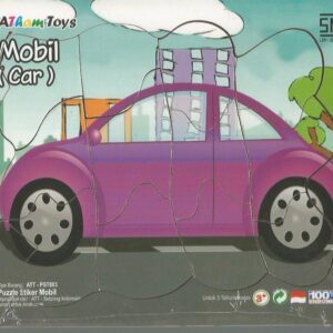 Puzzle Stiker Mobil1 17x20 — mainan kayu edukatif Nobie Toys
