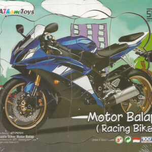 Puzzle Stiker Motor 17x20 — mainan kayu edukatif Nobie Toys