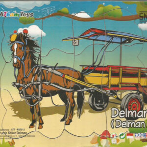 Puzzle Stiker Delman 17x20 — mainan kayu edukatif Nobie Toys