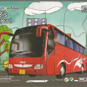 Puzzle Stiker Bus 17x20 — mainan kayu edukatif Nobie Toys