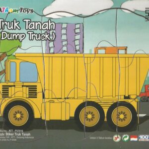 Puzzle Stiker Truck Tanah 17x20 — mainan kayu edukatif Nobie Toys