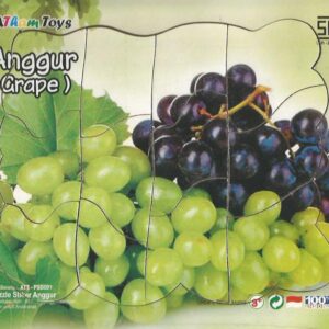 Puzzle Stiker Anggur 17x20 — mainan kayu edukatif Nobie Toys