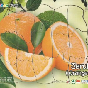Puzzle Stiker Jeruk 17x20 — mainan kayu edukatif Nobie Toys