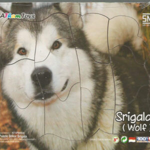 Puzzle Sticker 17x20 Serigala — mainan kayu edukatif Nobie Toys