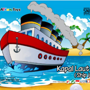 Puzzle sticker 17x20 Kapal Laut — mainan kayu edukatif Nobie Toys