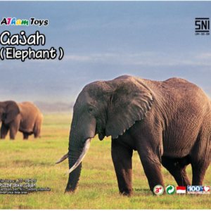 Puzzle sticker 17x20 Gajah — mainan kayu edukatif Nobie Toys