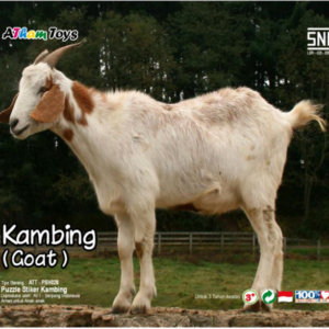 Puzzle sticker 17x20 Kambing — mainan kayu edukatif Nobie Toys