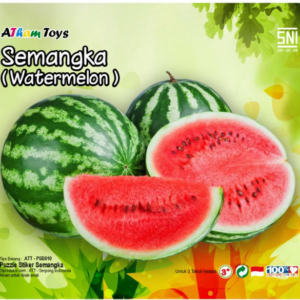 Puzzle sticker 17x20 Semangka — mainan kayu edukatif Nobie Toys