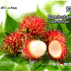 Puzzle sticker 17x20 Rambutan — mainan kayu edukatif Nobie Toys