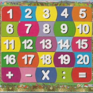Puzzle sticker angka 17x20 — mainan kayu edukatif Nobie Toys