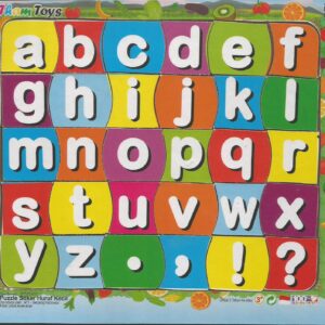 Puzzle Sticker Huruf Kecil 17x20 — mainan kayu edukatif Nobie Toys
