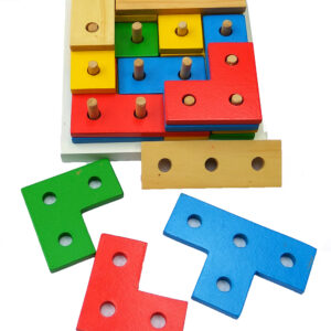 Tetris 4 Susun — mainan kayu edukatif Nobie Toys