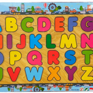 Puzzle Sticker Huruf Besar — mainan kayu edukatif Nobie Toys