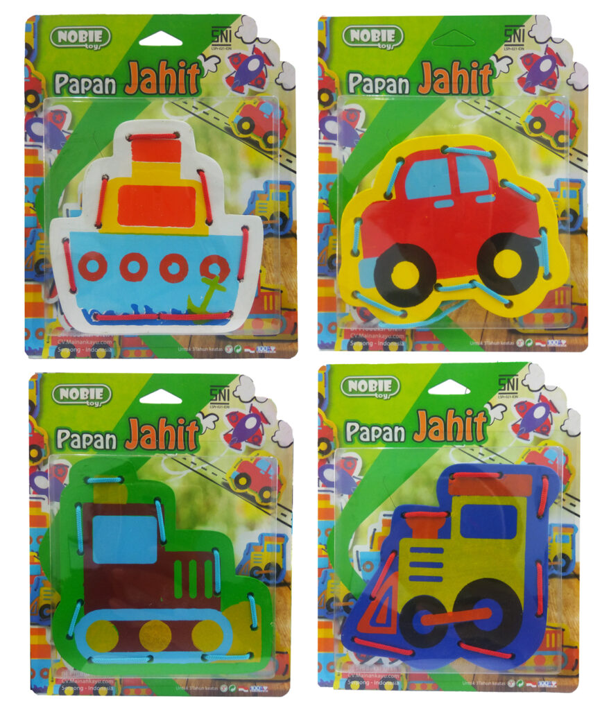Papan Jahit Assorted Hanger Papan Jahit Assorted Hanger — mainan kayu edukatif Nobie Toys