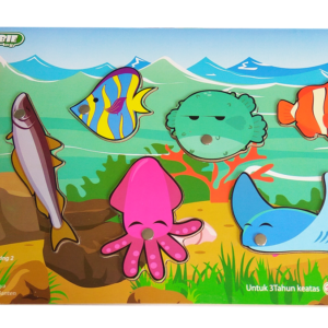 Puzzle Mancing 2 — mainan kayu edukatif Nobie Toys