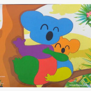Puzzle gambar koala — mainan kayu edukatif Nobie Toys