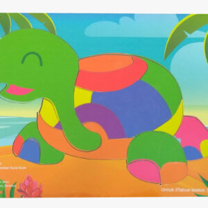 Puzzle gambar kura kura — mainan kayu edukatif Nobie Toys