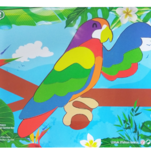 Puzzle gambar beo — mainan kayu edukatif Nobie Toys