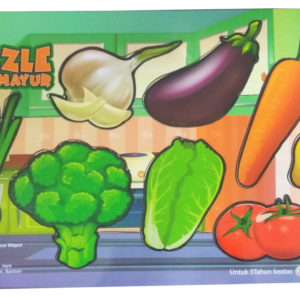 Puzzle Stiker Sayur Mayur — mainan kayu edukatif Nobie Toys