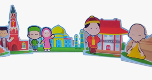 Maket 2D Rumah Ibadah — mainan kayu edukatif Nobie Toys