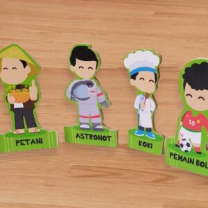 Maket 2D Profesi — mainan kayu edukatif Nobie Toys