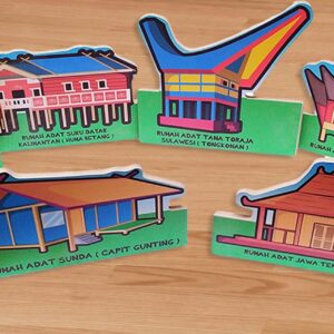 Maket Rumah Adat 2D — mainan kayu edukatif Nobie Toys
