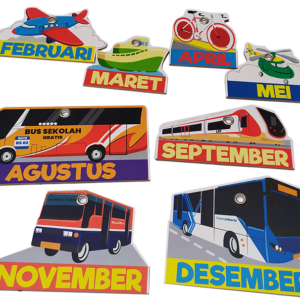 Nama Nama Bulan Transportasi — mainan kayu edukatif Nobie Toys