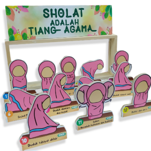 Maket 2D  Sholat Perempuan — mainan kayu edukatif Nobie Toys