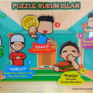 Puzzle Rukun Islam — mainan kayu edukatif Nobie Toys