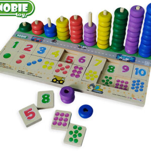 Abacus angka bertingkat — mainan kayu edukatif Nobie Toys