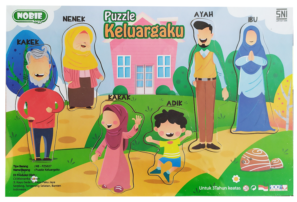 Puzzle Keluargaku Puzzle Keluargaku — mainan kayu edukatif Nobie Toys
