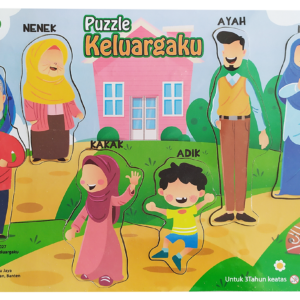 Puzzle Keluargaku — mainan kayu edukatif Nobie Toys