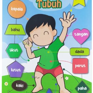 Puzzle stiker Anatomi Tubuh laki laki — mainan kayu edukatif Nobie Toys